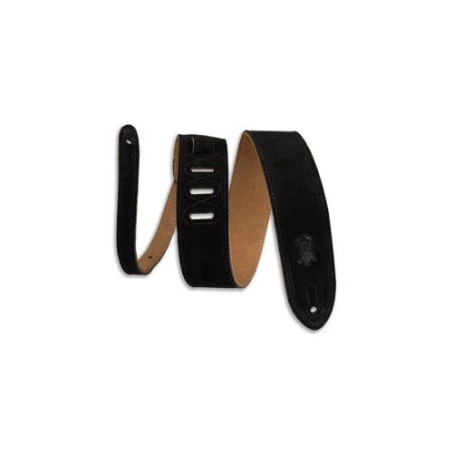 Levy&#039;s - MS12-BLK Tracolla in pelle scamosciata Black 2&quot;