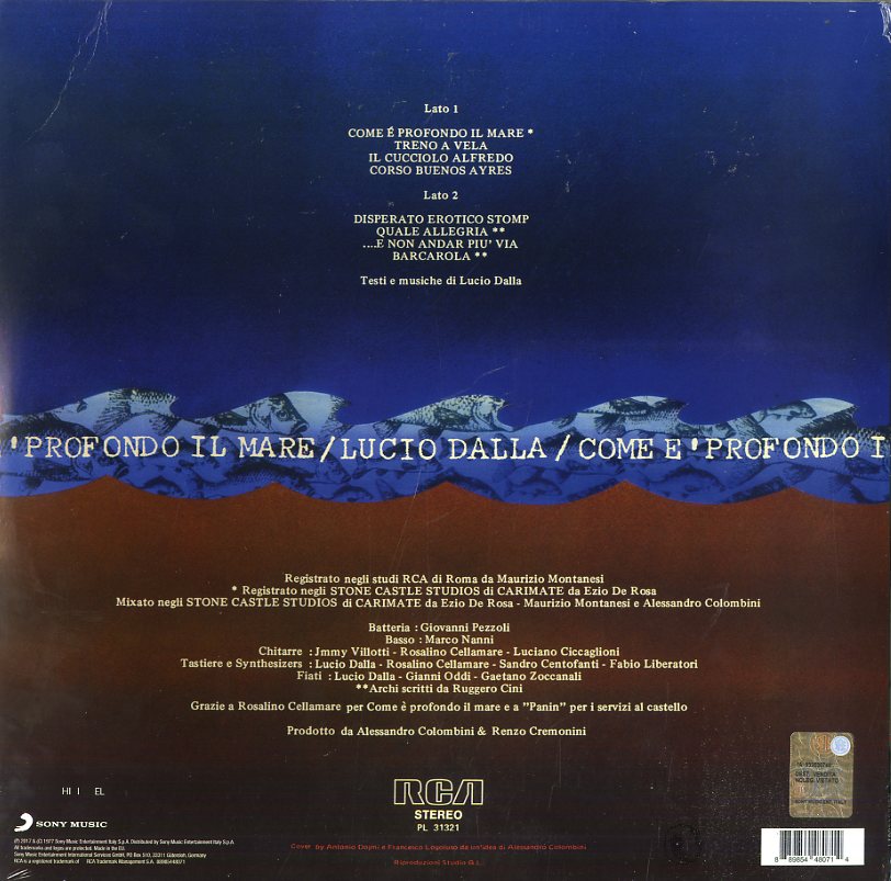 Lucio Dalla Com'E Profondo Il Mare