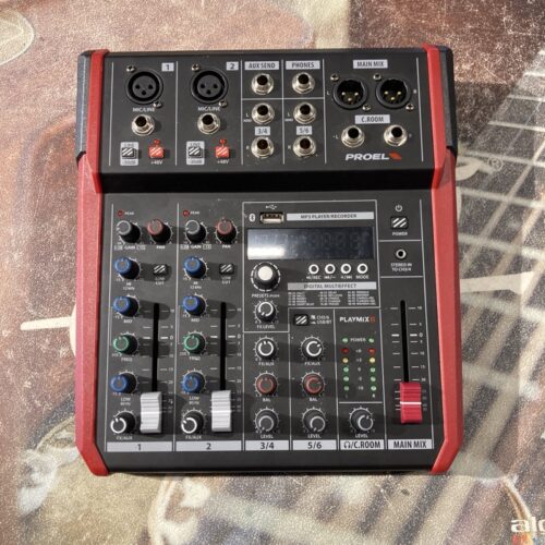 PROEL PLAYMIX6 MIXER 6 CANALI USB (MANCA ALIMENTAZIONE) USATO